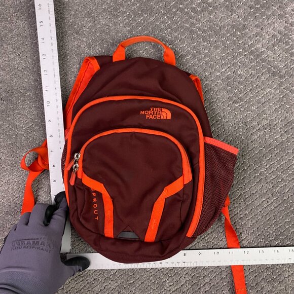 The North Face Backpack Kids Youth Maroon Orange Sprout Mini - Picture 5 of 16